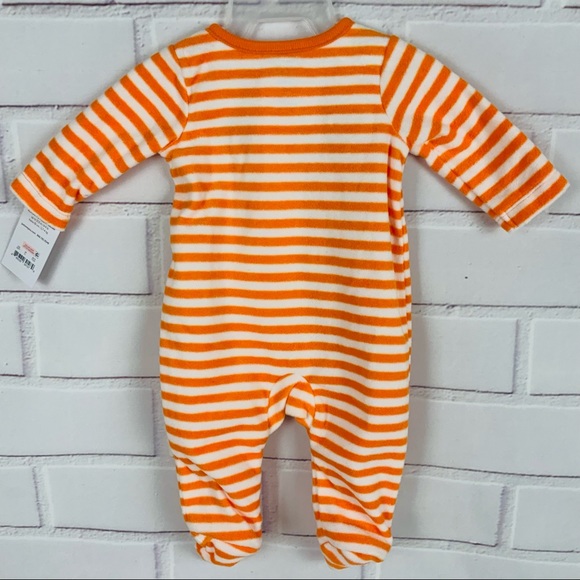 Carter’s Halloween Onesie Newborn Orange/White - Picture 2 of 6